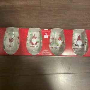 Christmas Stemless Wine Glasses